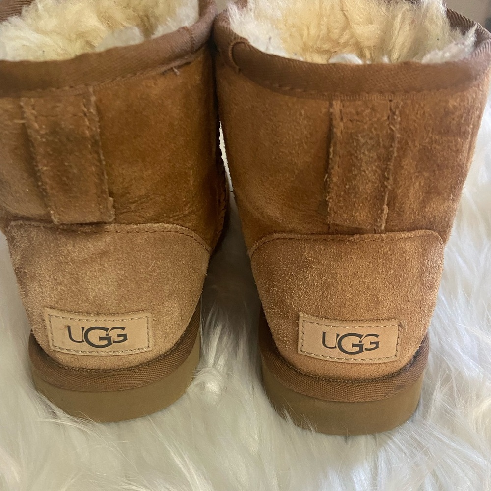 UGG Cozy Tan Suede Ankle Boots - Picture 2 of 7